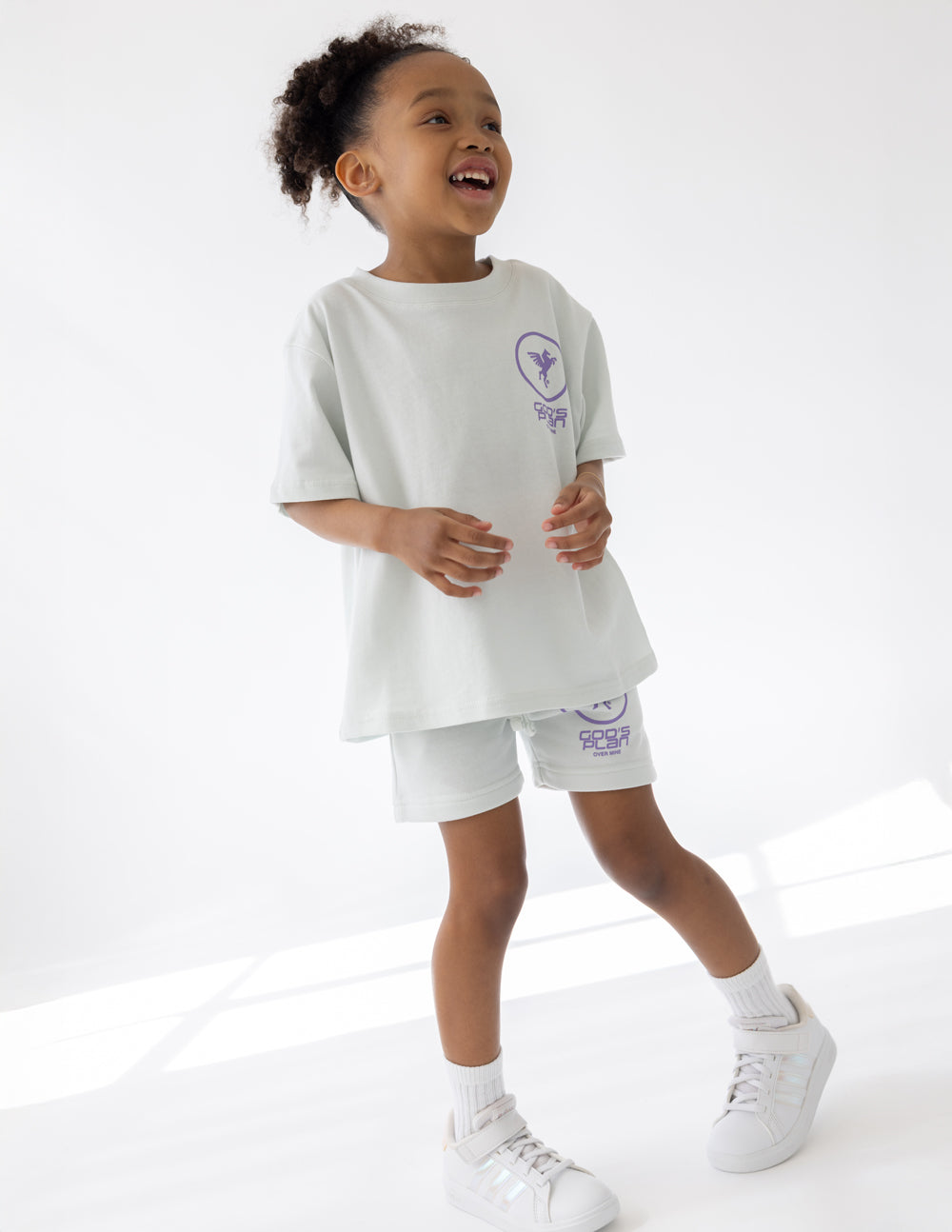 Elevated Faith God's Plan Racing Kids Tee — main product shot
