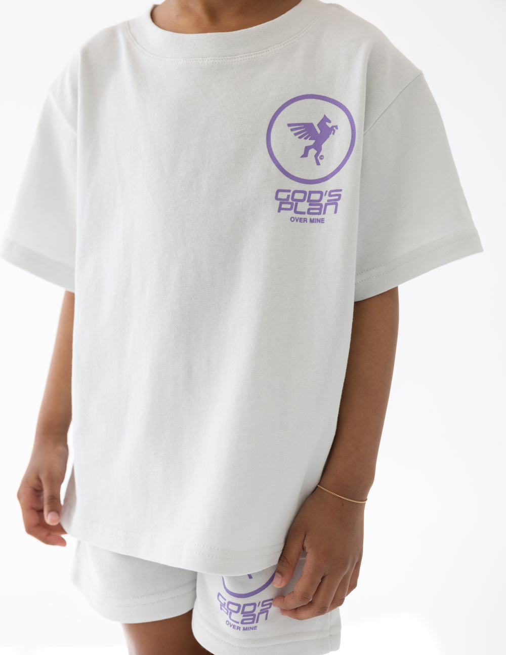 Elevated Faith God's Plan Racing Kids Tee — back view