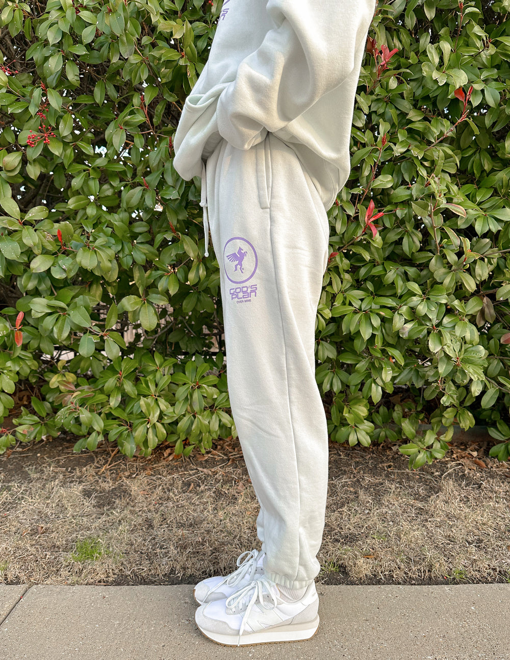 Elevated Faith God's Plan Racing Unisex Sweatpant — construction detail