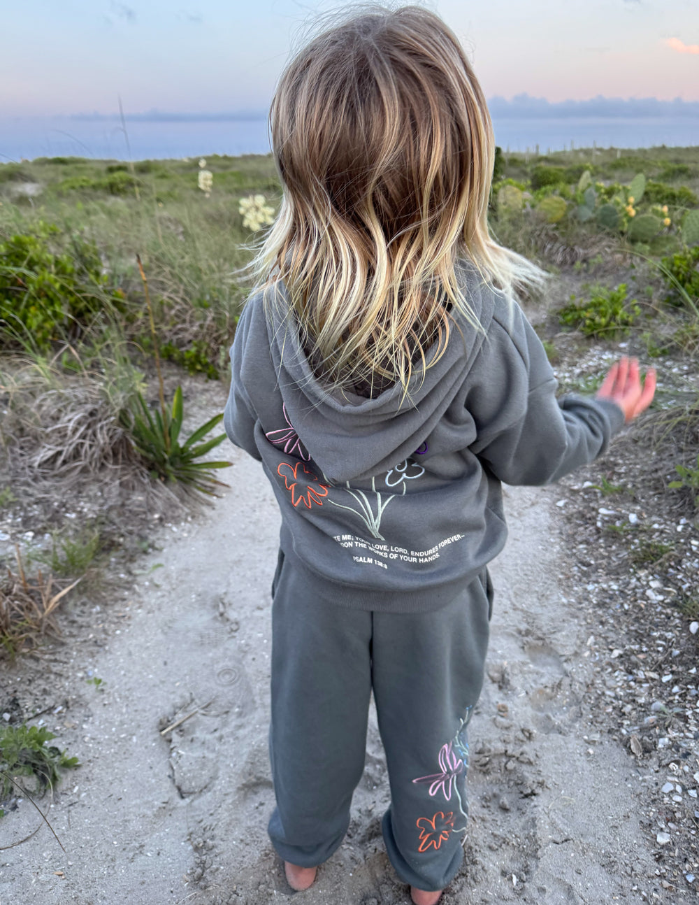 Elevated Faith God's Still Working Kids Hoodie — size reference