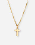 Elevated Faith Gold Cross Necklace — main product shot