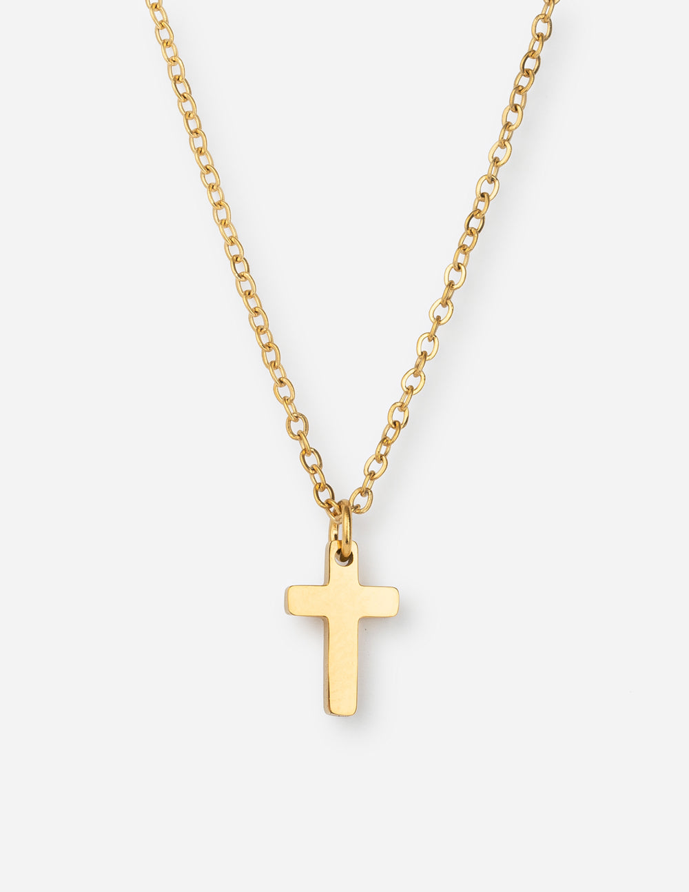 Elevated Faith Gold Cross Necklace — main product shot