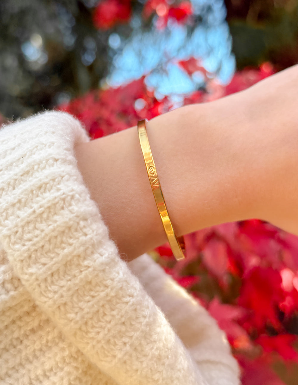 Elevated Faith Gold Highs and Lows Cuff Bracelet — Gold detail