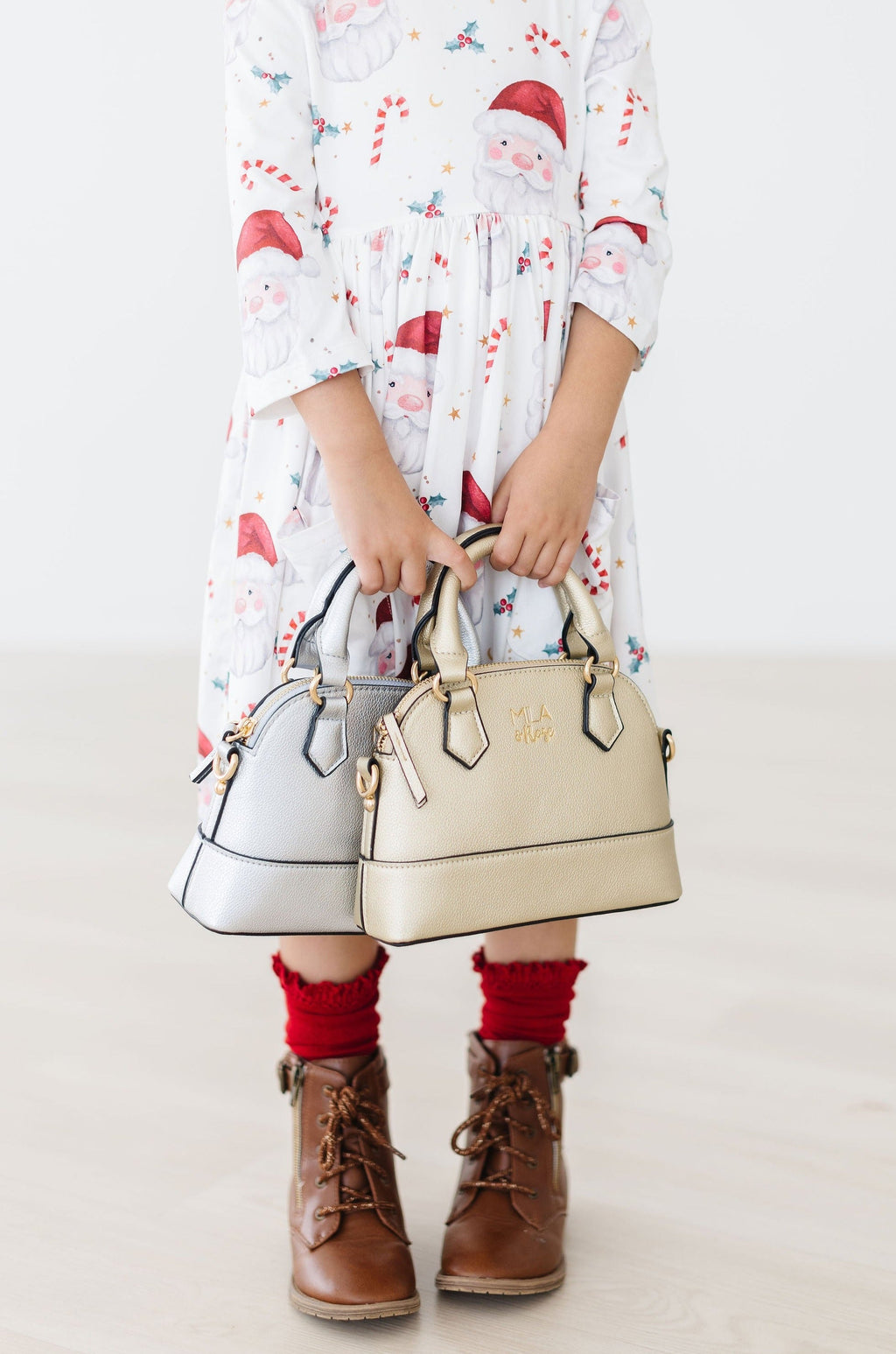 Mila & Rose ® SALE Gold Metallic Girl's Crossbody Purse — back view