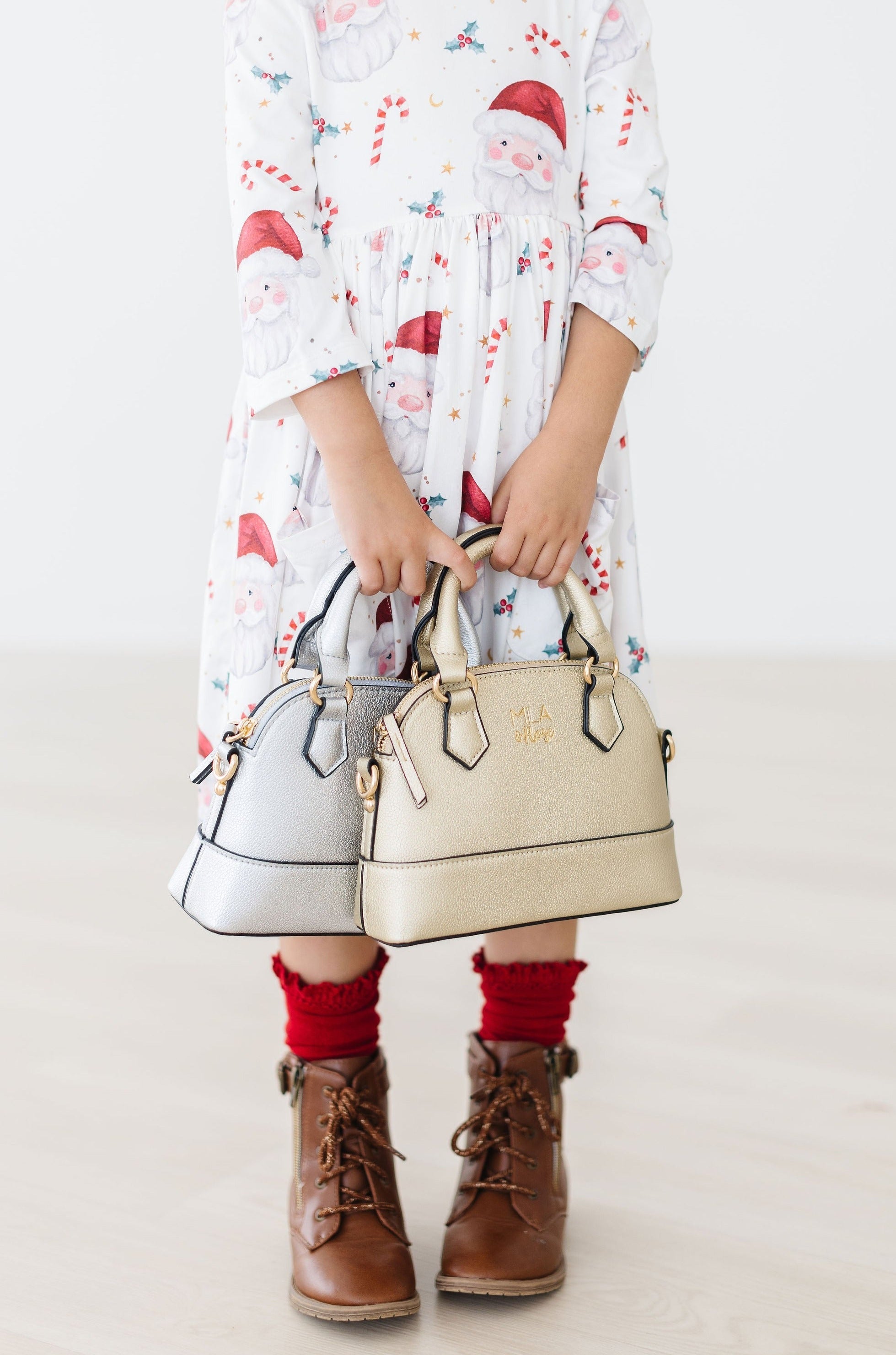 Mila & Rose ® SALE Gold Metallic Girl's Crossbody Purse — back view