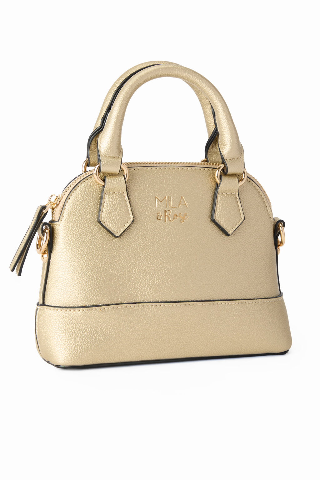 Mila & Rose ® SALE Gold Metallic Girl's Crossbody Purse — main product shot