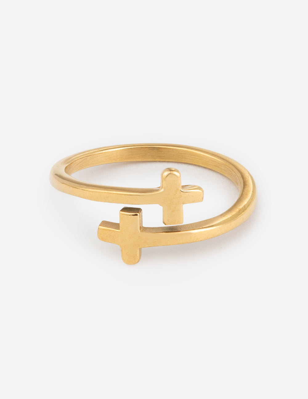 Elevated Faith Gold Wrapped Cross Ring — main product shot