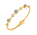 SORI STYLE Golden Evil Eye Cable Bracelet — main product shot