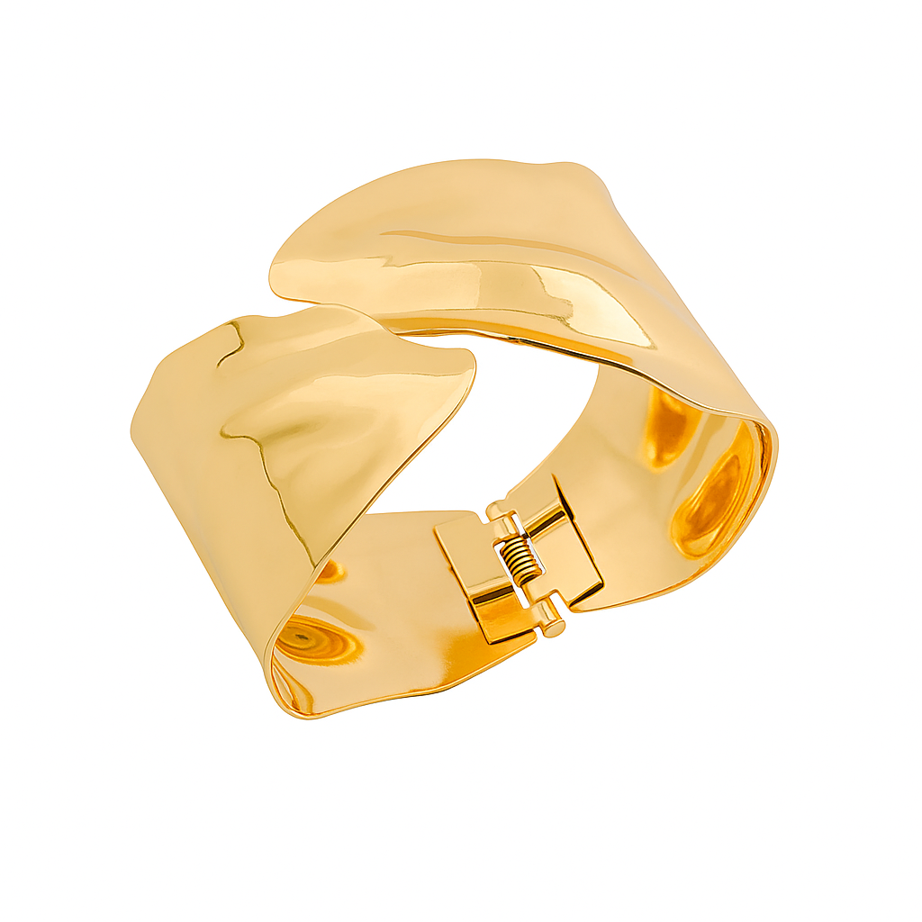 SORI STYLE Sculpted Cuff Bracelet - Bold Statement Jewelry — main product shot