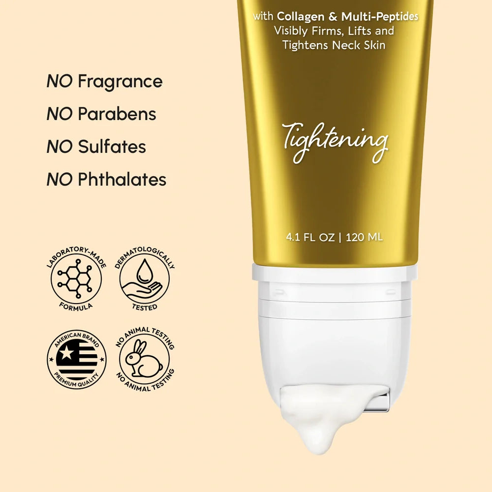 Maree Collagen Neck Firming Cream Massager — in-use photo