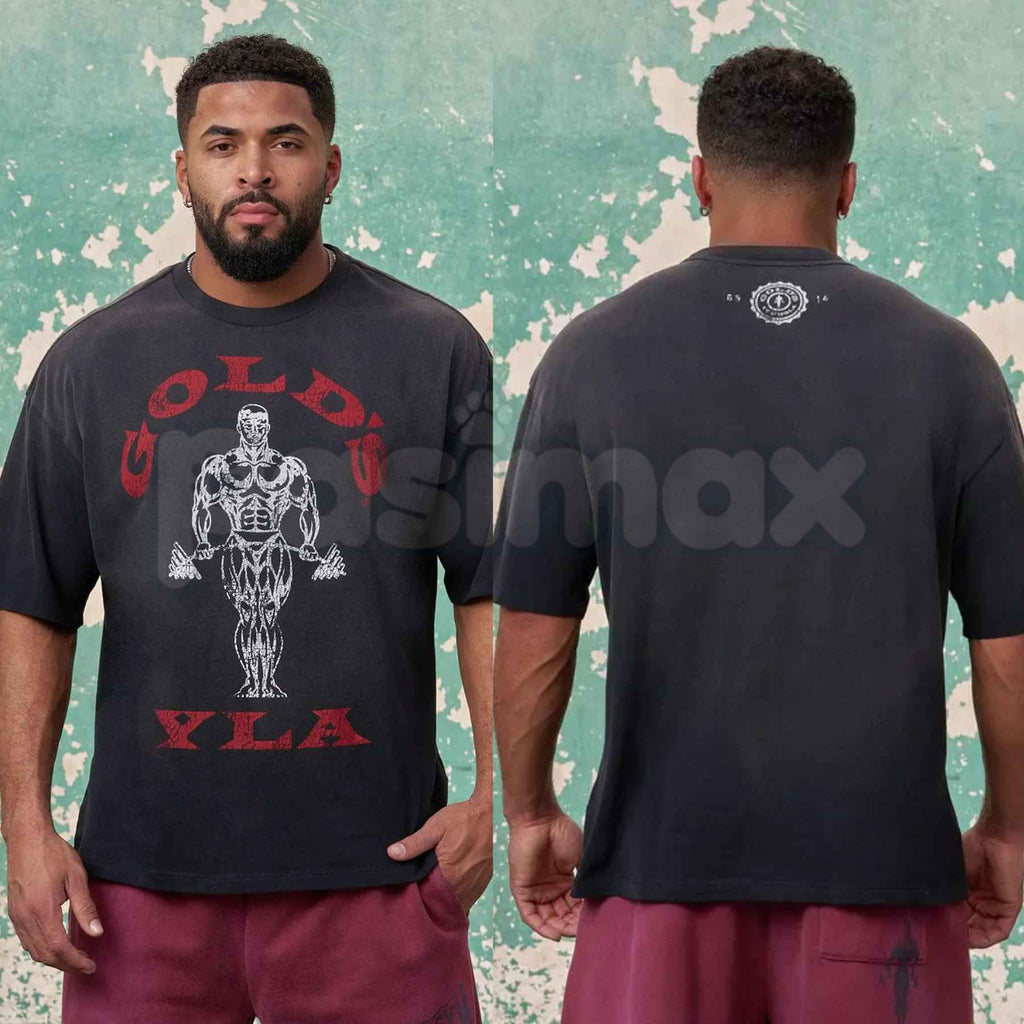 Gold's Iron Legacy Icon Tees – Vintage Bodybuilding Gym Graphic T-Shirt, Retro Powerlifting Fitness Unisex Heavy Weight Apparel