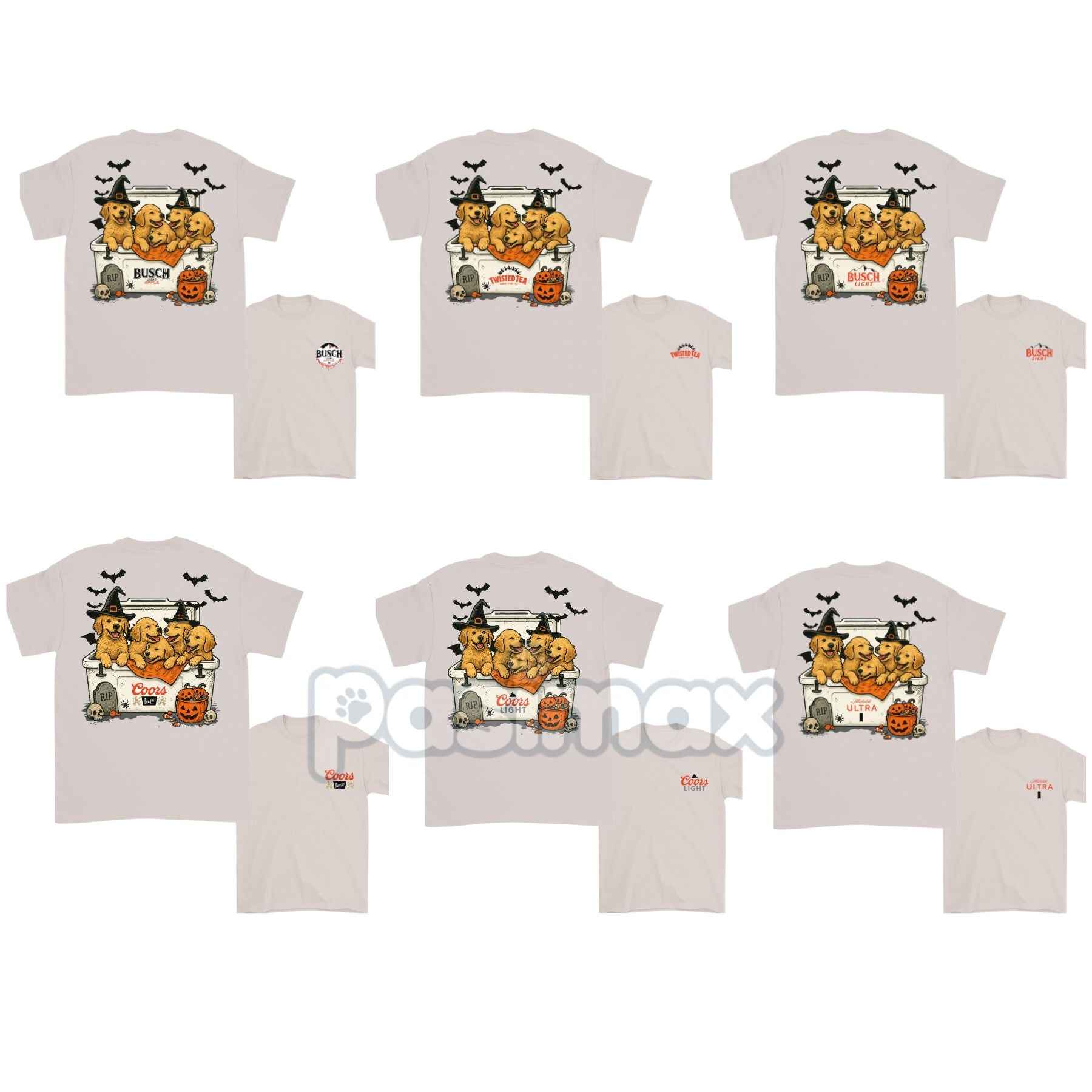 Pasimax Golden Retriever & Beer T-Shirt — main product shot