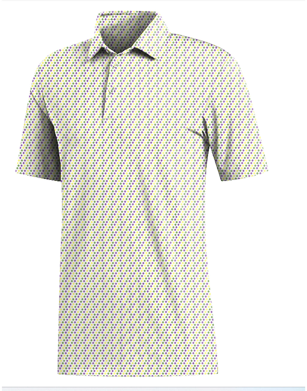 American Duke Apparel Company The Fleur de Lis Polo - White — main product shot