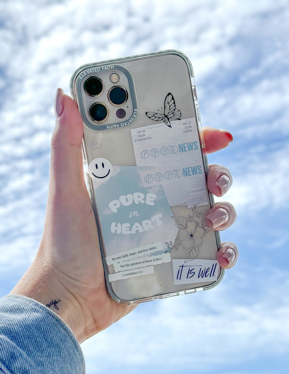 Elevated Faith Good News Phone Case — alternative angle