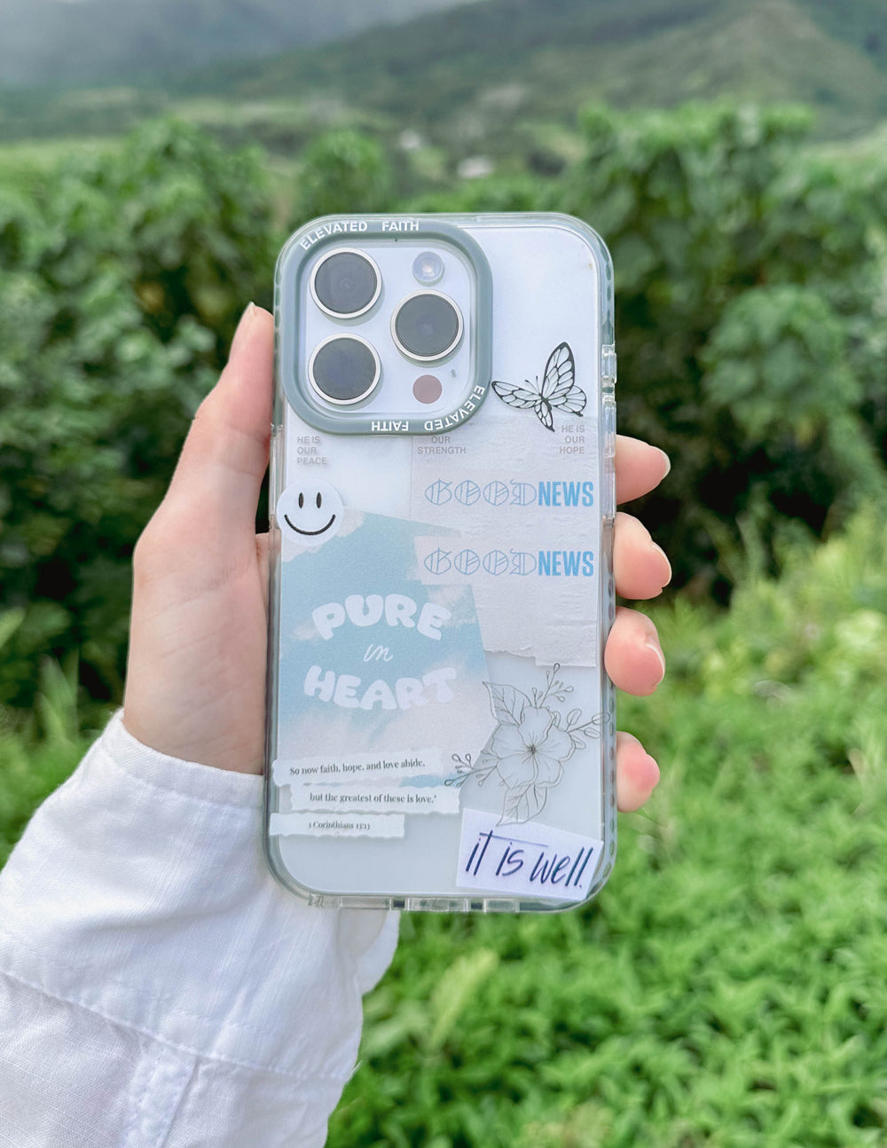 Elevated Faith Good News Phone Case — detail close-up