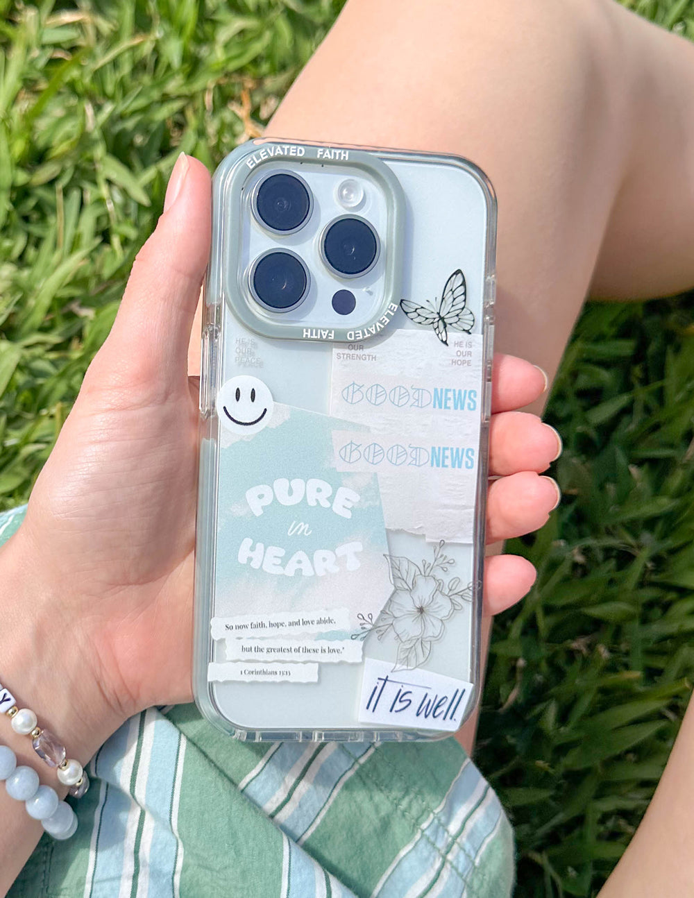 Elevated Faith Good News Phone Case — lifestyle context