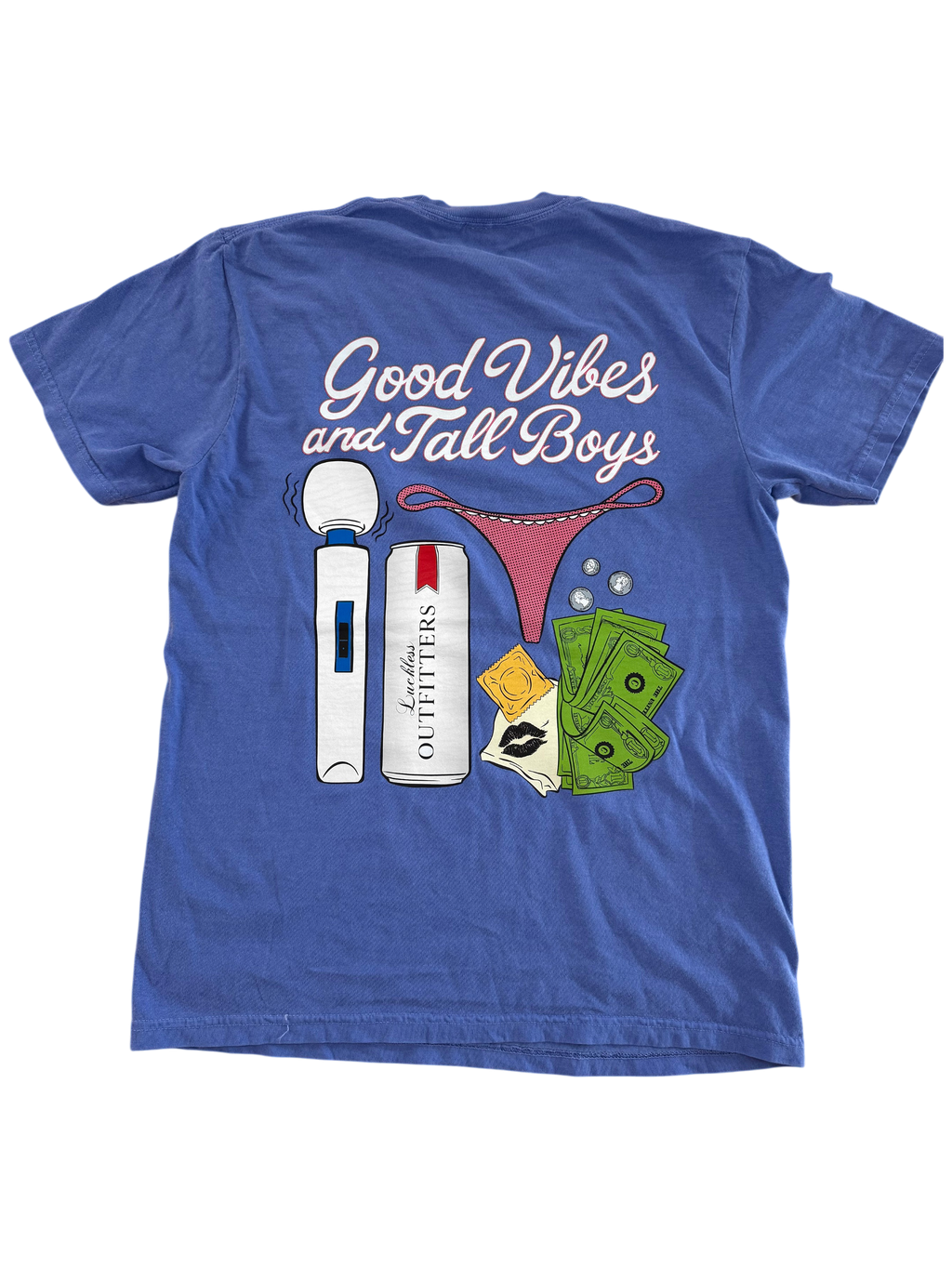 Luckless Outfitters Good Vibes & Tall Boys Tee — alternative angle