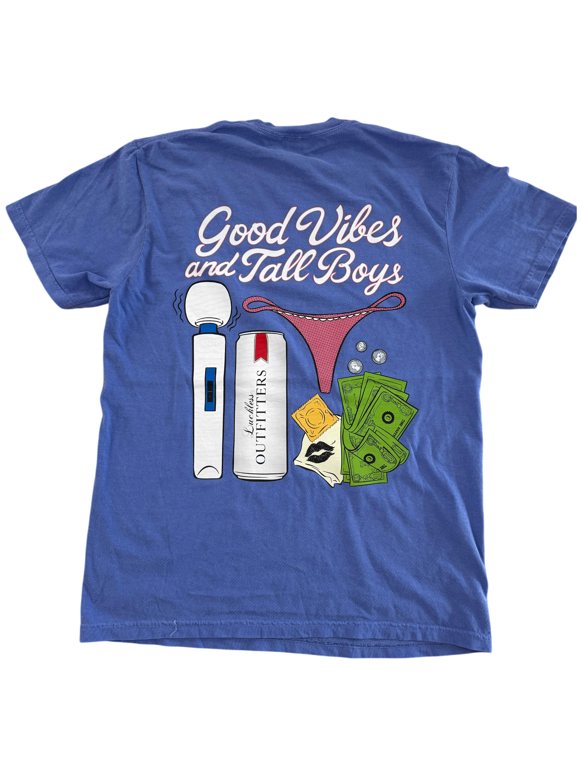 Luckless Outfitters Good Vibes & Tall Boys Tee — alternative angle