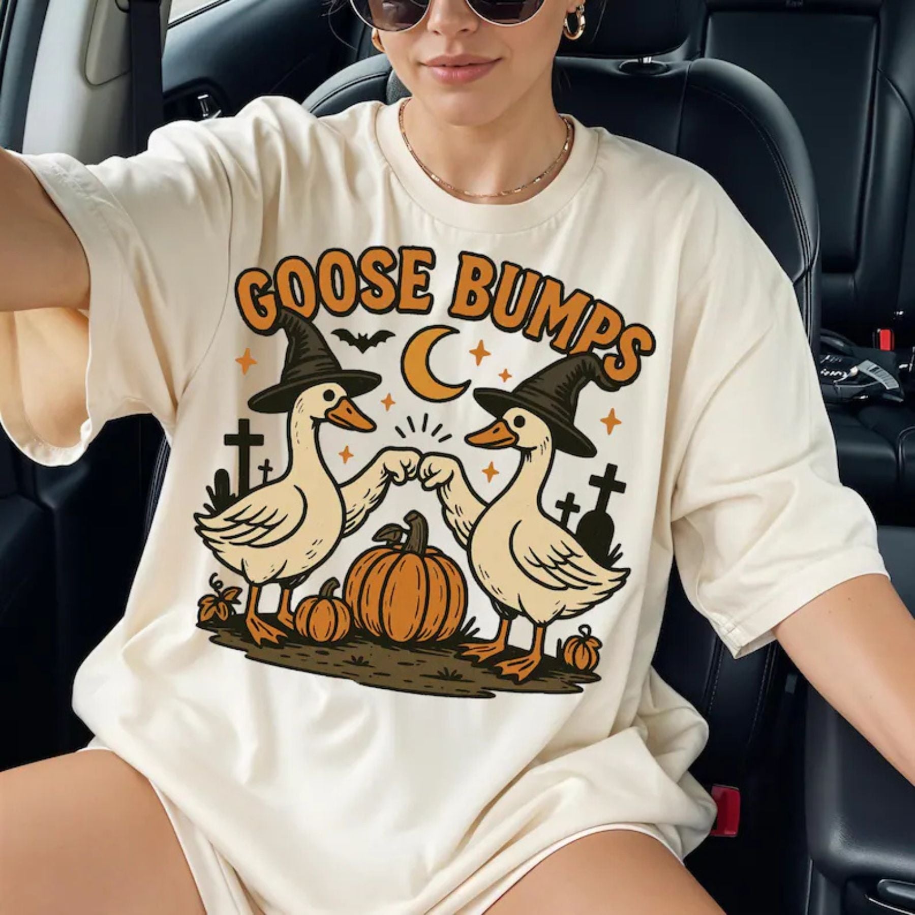 Pasimax Goose Pumpkin Halloween T-Shirt — main product shot