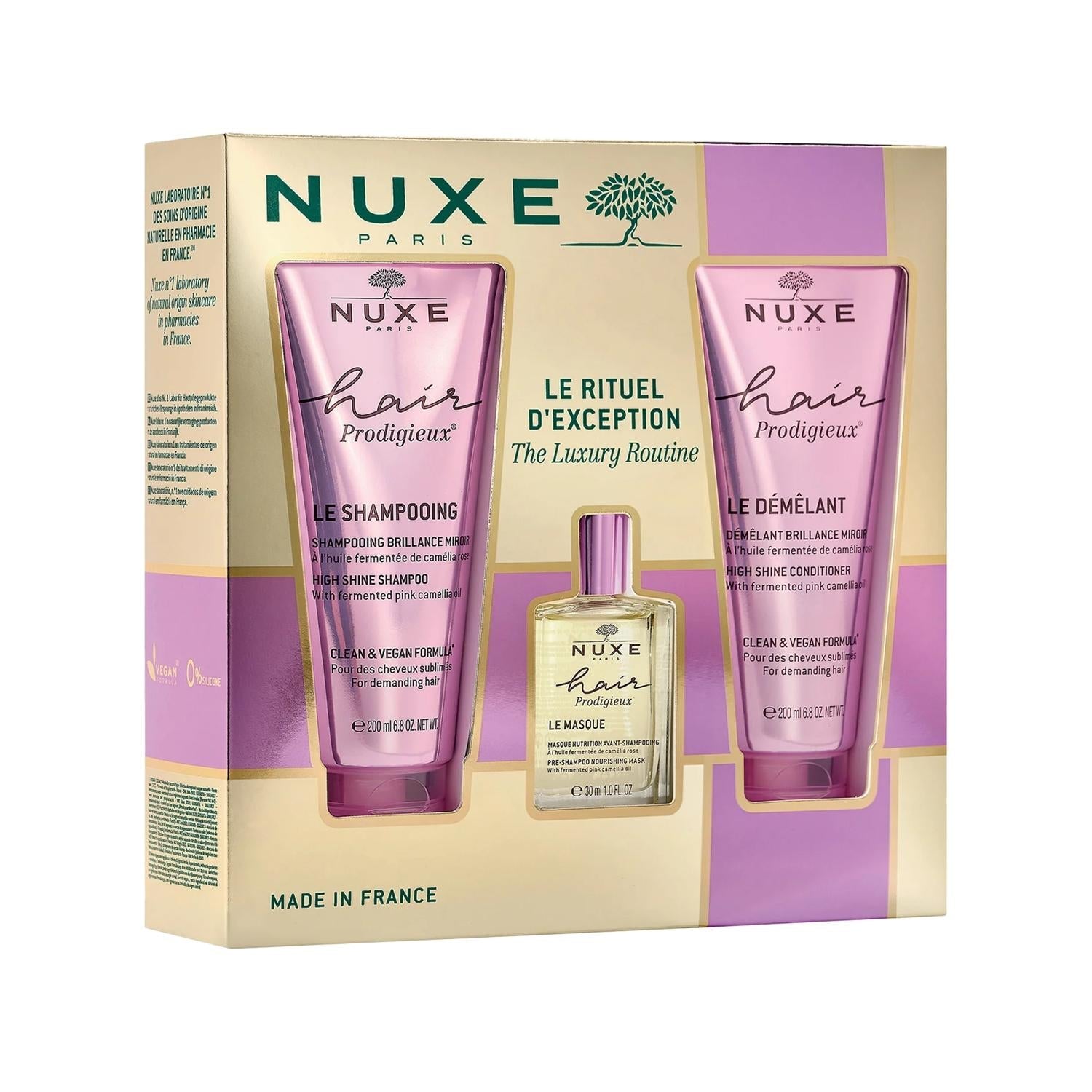 Nuxe Hair Prodigieux 3-Piece Hair Care Set - Complete Hair Care Routine with Nuxe Prodigieux Products