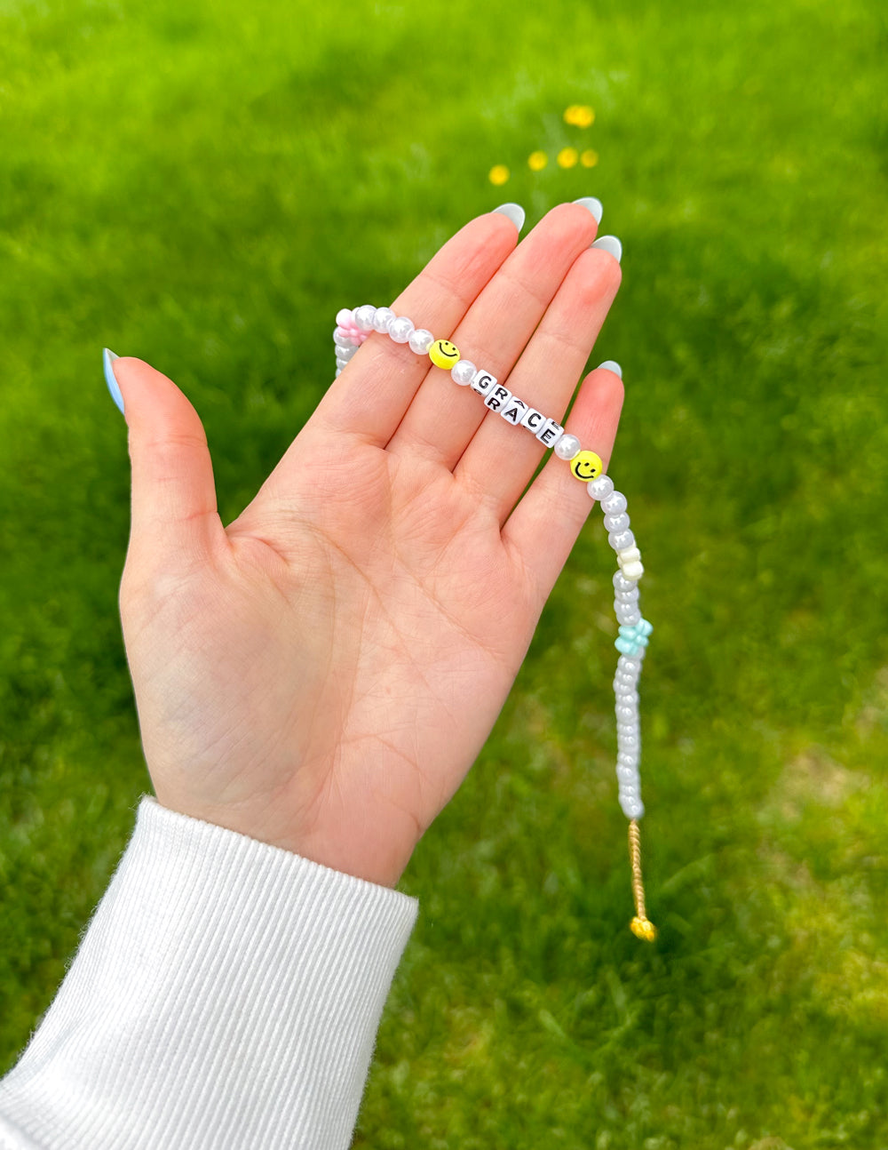 Elevated Faith Grace Letter Necklace — lifestyle context