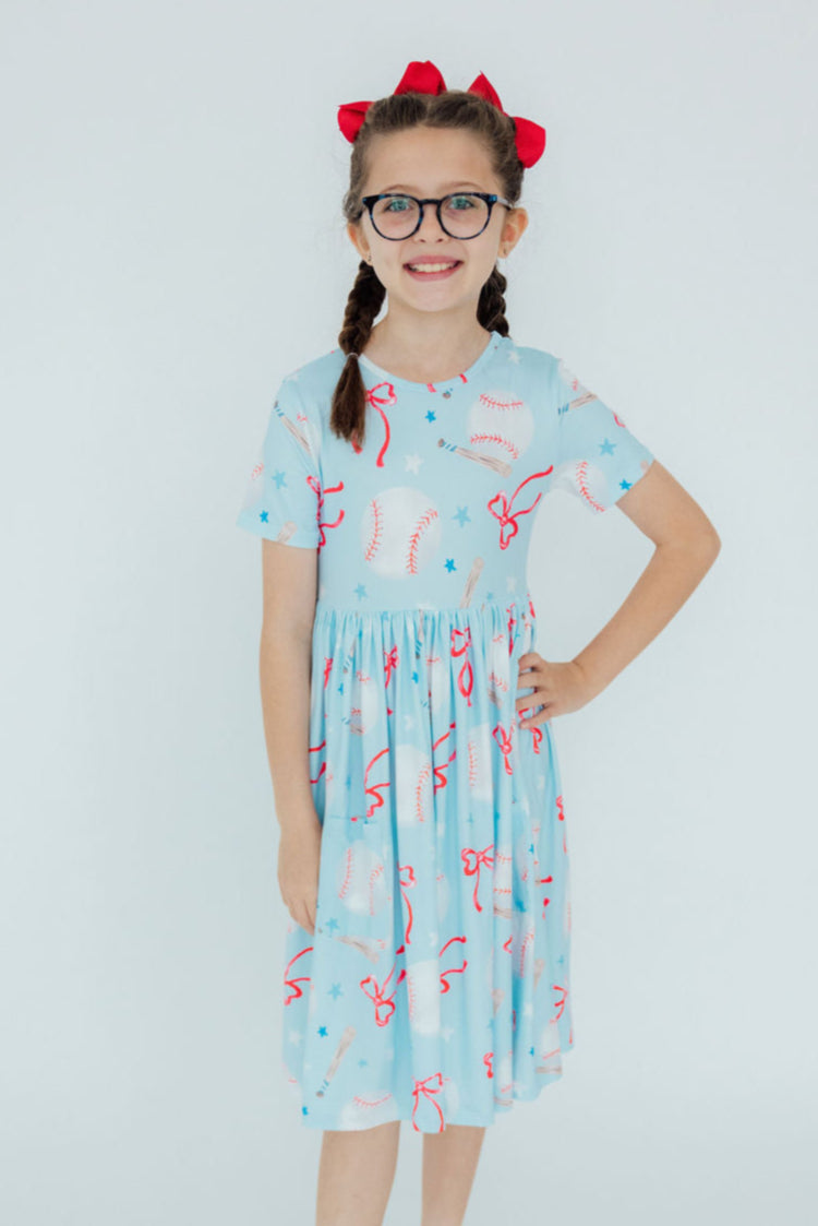 Mila & Rose ® Grand Slam Glam S/S Pocket Twirl Dress — lifestyle context