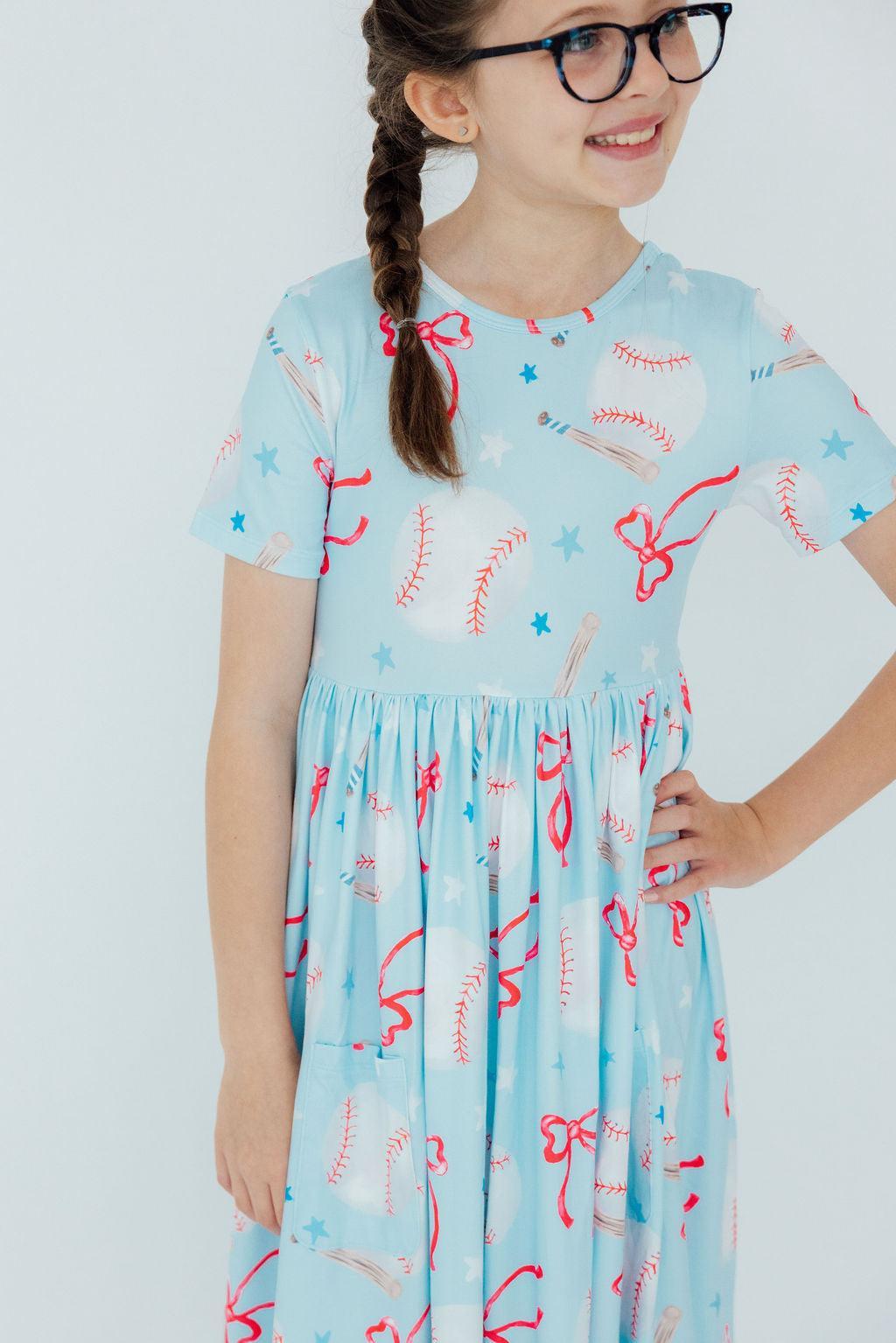 Mila & Rose ® Grand Slam Glam S/S Pocket Twirl Dress — main product shot