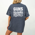 Pasimax "Grandpas With Pretty Granddaughters" Funny T-Shirt - Protective Grandpa Graphic Tee, Premium 100% Cotton Humor Shirt