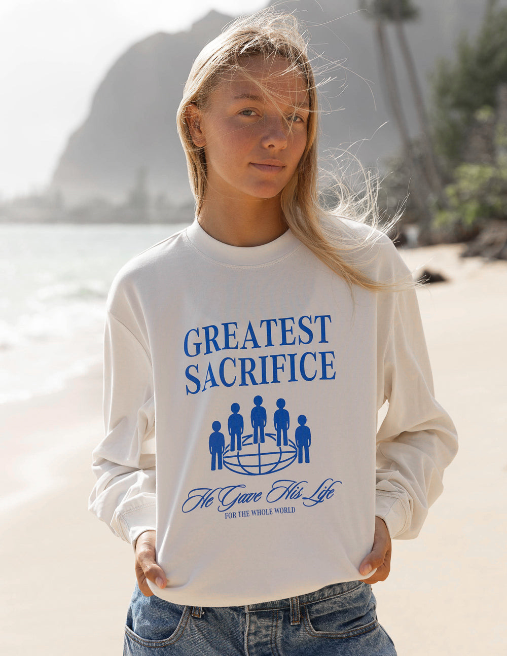 Elevated Faith Greatest Sacrifice LS Unisex Tee — main product shot