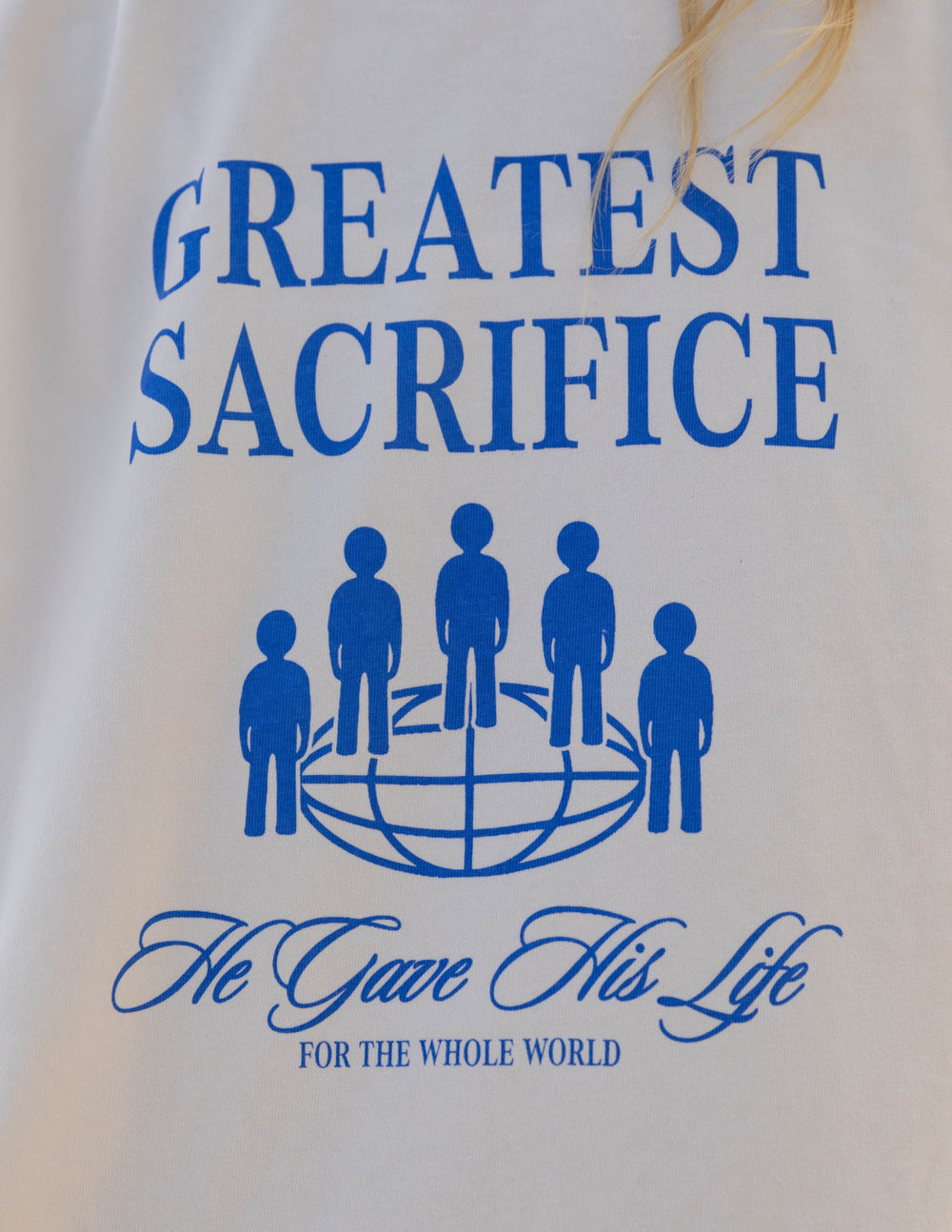 Elevated Faith Greatest Sacrifice LS Unisex Tee — side view