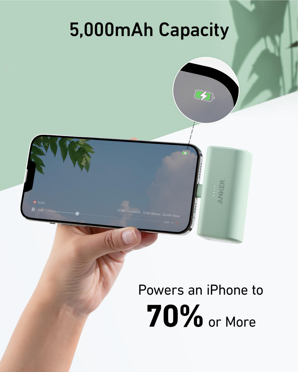 Anker Nano Power Bank (12W, Built-In Lightning Connector), view 18