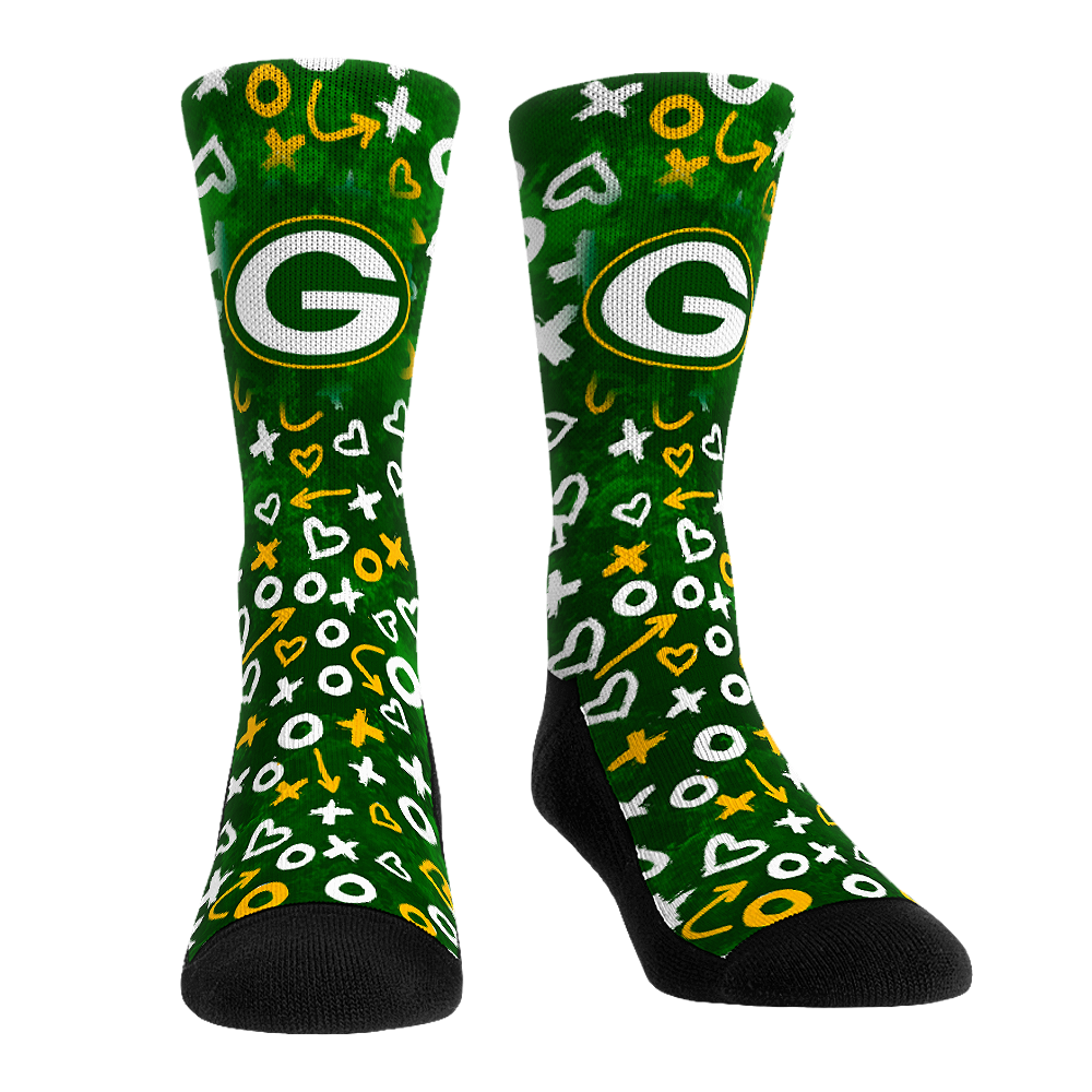 Rock 'Em Socks Rock 'Em Socks Green Bay Packers - Valentine's Day Hearts — main product shot