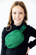 Mila & Rose ® Green Fleece Belt Bag — main product shot