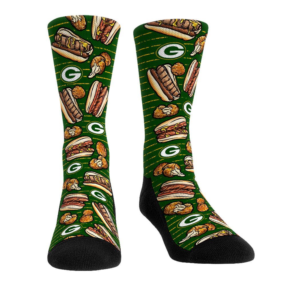 Rock 'Em Socks Rock 'Em Socks Green Bay Packers - Bratwurst & Cheese Curds — main product shot