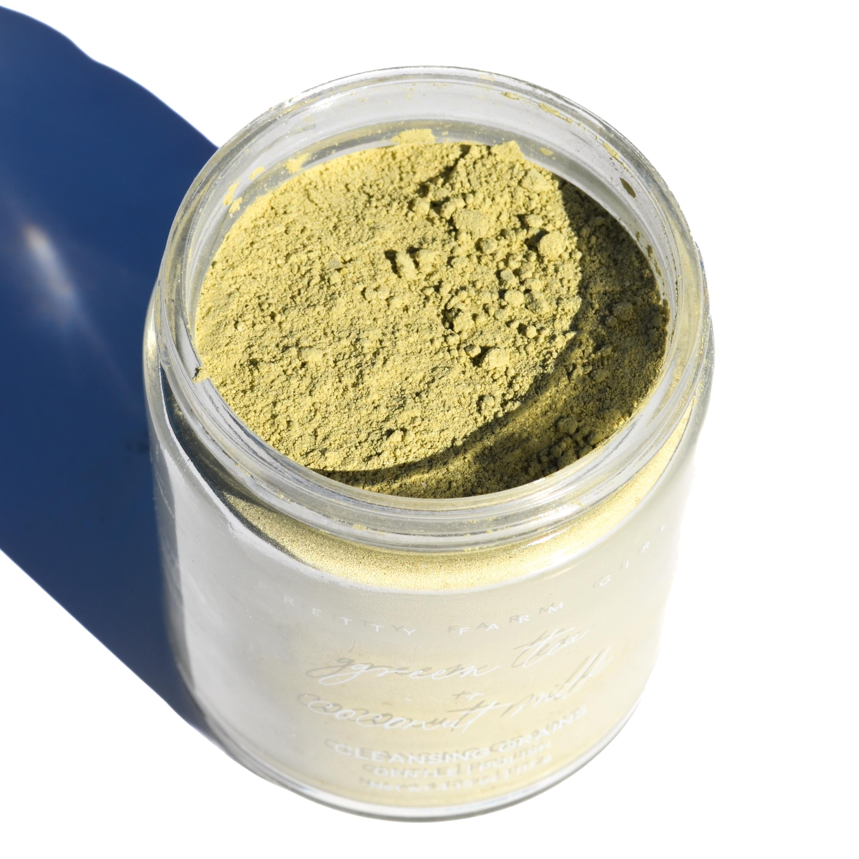 Pretty farm girl Green Tea + Coconut Milk Facial Cleansing Grains — detail close-up