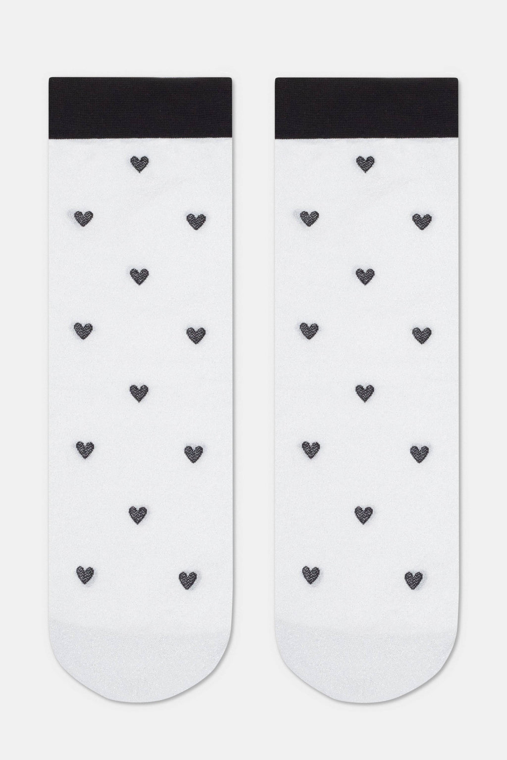 TheRanok.com Shimmering Socks Conte Fantasy - "Hearts" Designs — back view