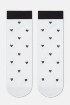 TheRanok.com Shimmering Socks Conte Fantasy - "Hearts" Designs — back view