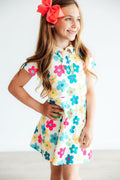 Mila & Rose ® Groovy Blooms S/S Polo Dress — main product shot