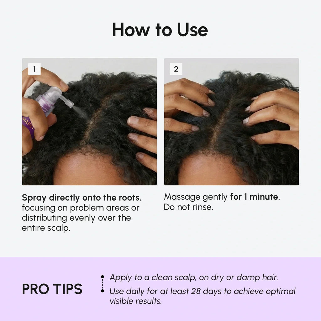 Maree 4-in-1 Hair Growth Spray — in-use photo
