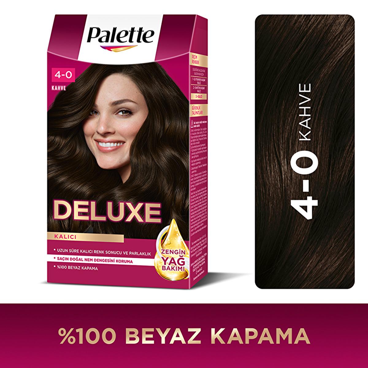 Palette Deluxe 4-0 Brown Hair Dye - Long-Lasting Hair Dye for Vibrant Color