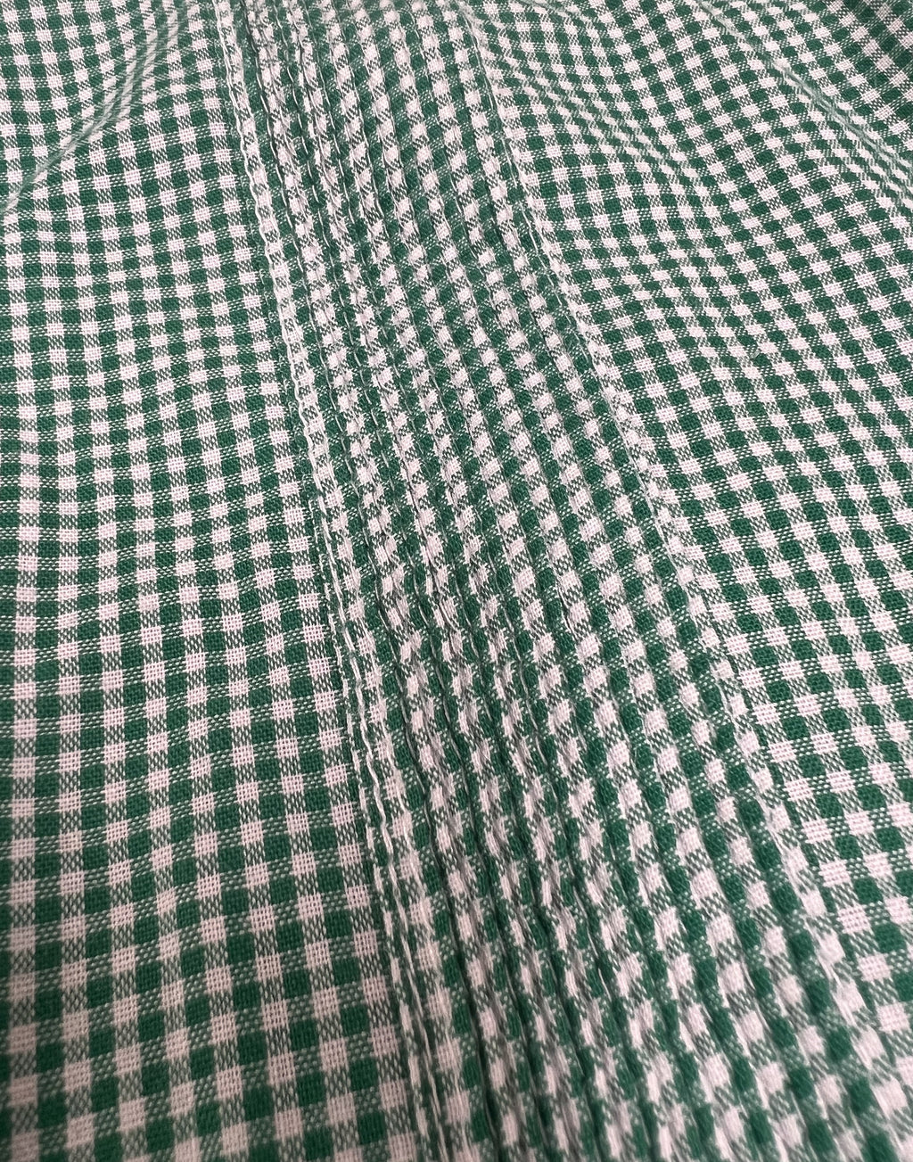 American Duke Apparel Company Guayabera - Green Gingham — Green detail