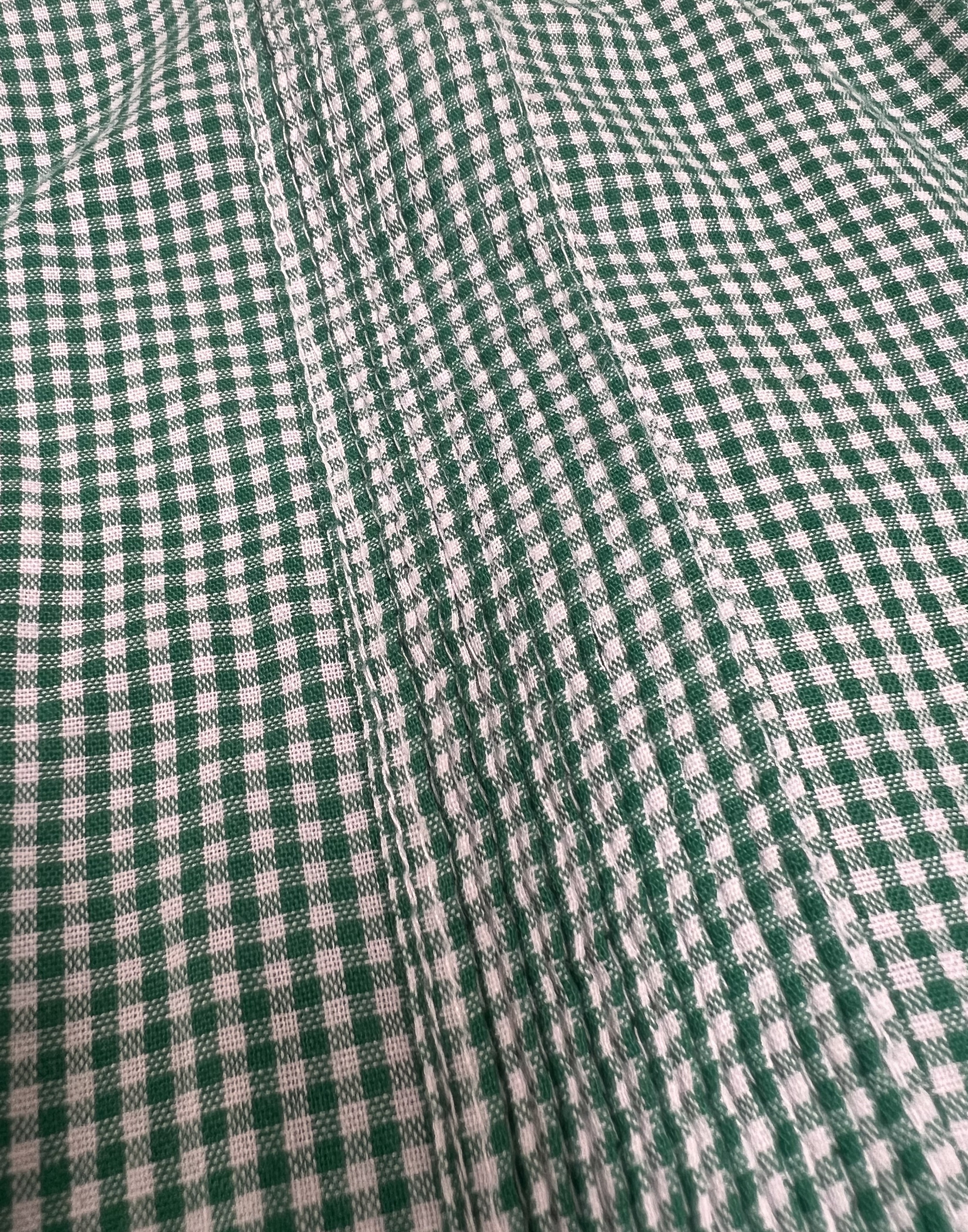 American Duke Apparel Company Guayabera - Green Gingham — Green detail