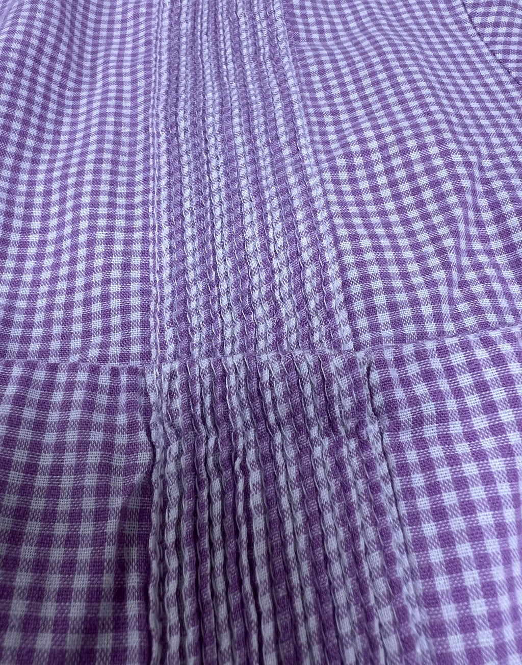 American Duke Apparel Company Guayabera - Purple Gingham — Purple detail