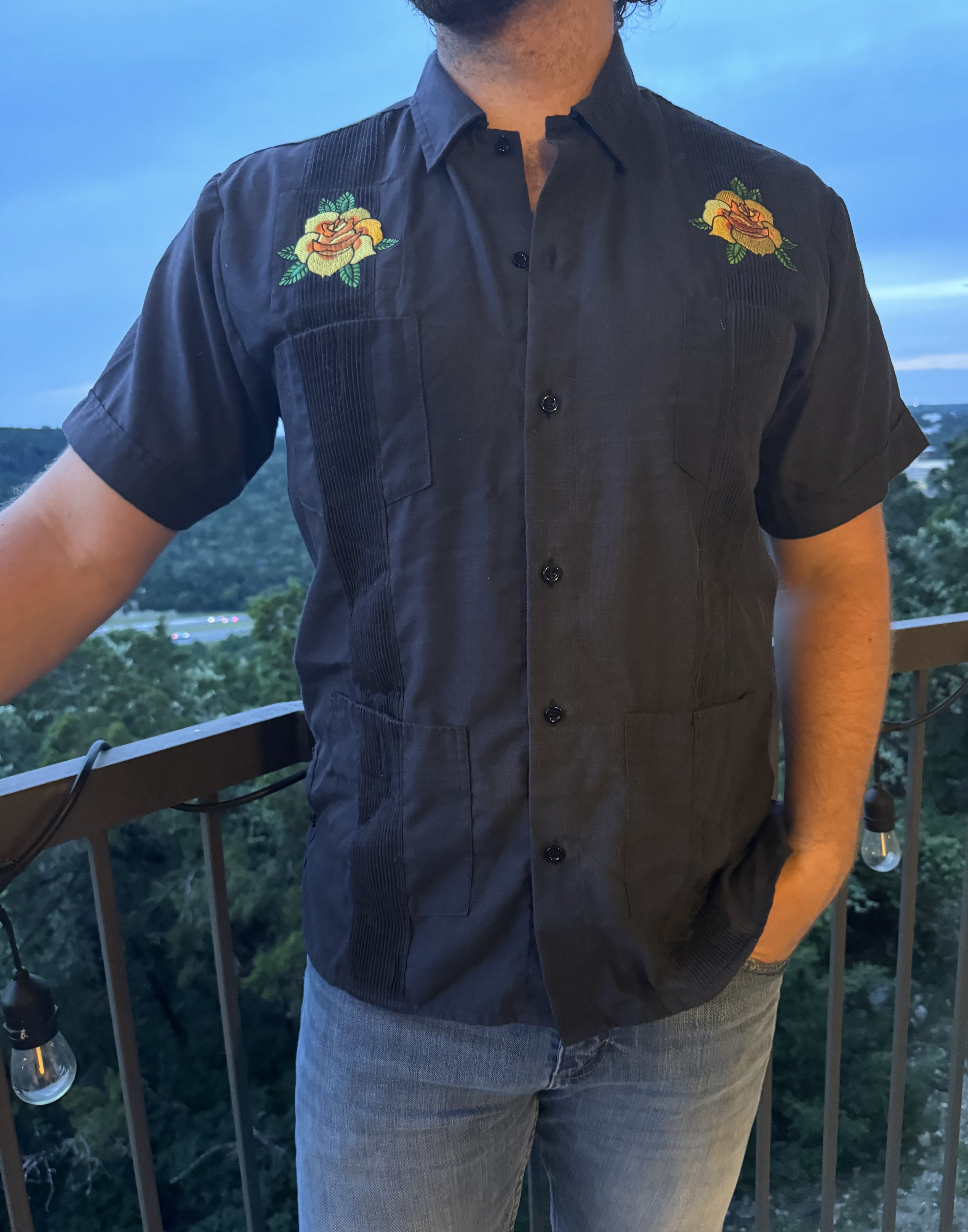American Duke Apparel Company Guayabera - Yellow Rose of Texas — main product shot