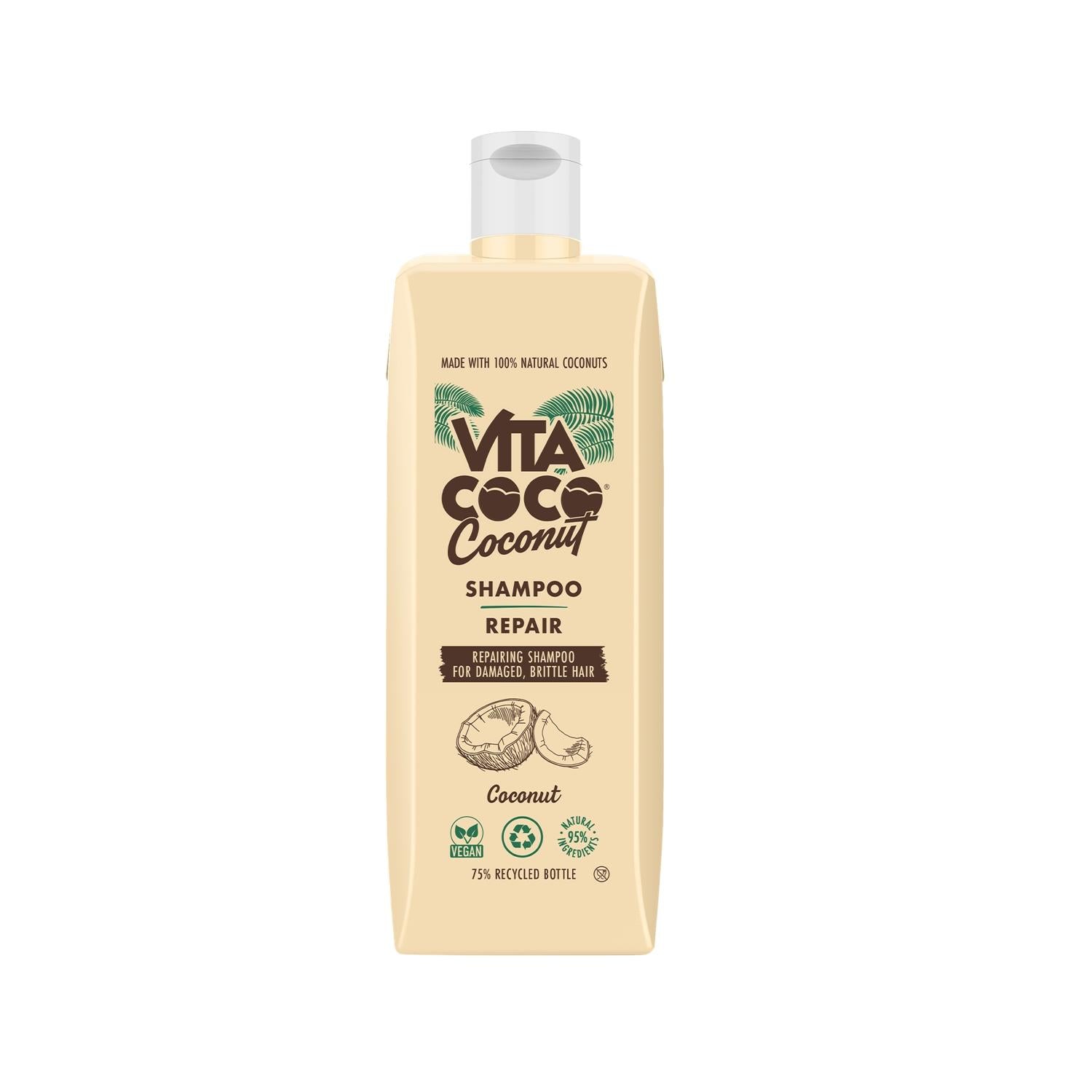 Vita Coco Damaged Hair Shampoo - Repair & Nourish - 400ml, 13.53 fl oz