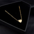 BodyCandy Stainless Steel Rose Gold Tone PVD Chain Dainty Heart Pendant Necklace — main product shot