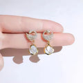 SORI STYLE Cozy Crystal Swan Drop Earrings — main product shot