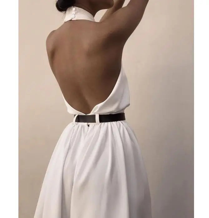 Envy NYC Envy NYC Boho Backless Halter Jumpsuits — detail shot 6