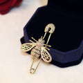 Envy NYC Envy NYC Luxury Full Crystal Gold Color Bee Brooch — main product shot