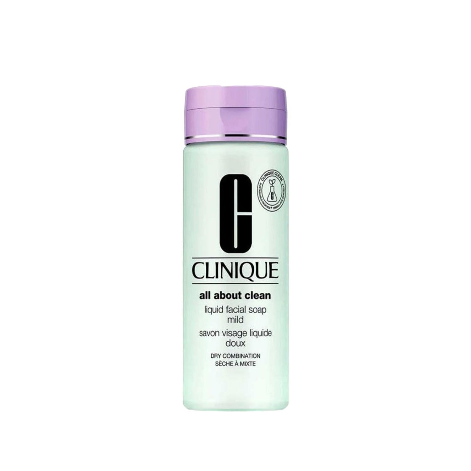 Clinique All About Clean Face Cleansing Gel for Dry & Combination Skin - Gentle, Effective, 6.76 fl oz
